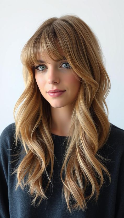 Long soft choppy curtain bangs for a relaxed and modern appearance 💫 #SoftChoppyCurtainBangs #ModernHair Choppy Curtain Bangs, Curtain Bangs Hairstyle, Bangs Hairstyle, Modern Hairstyles, Curtain Bangs, Hairstyles With Bangs, Hair Looks, Bangs, Hair Styles