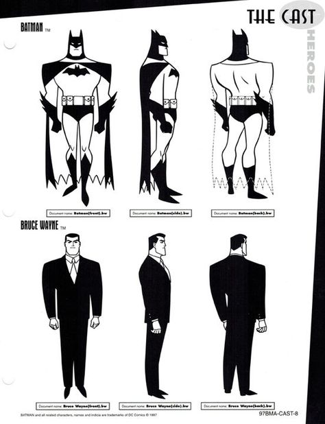 Batman- The 1989 Film: Special Feature: The New Batman Adventures Style Guide Part 2- The Cast Batman Character Design, Bruce Timm Batman, Tim Drake Robin, The New Batman Adventures, New Batman Adventures, Batman Animated Series, Batman Adventures, Batman Animated, Batman Drawing