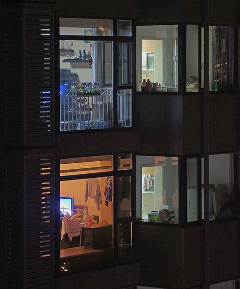 Night & Life | Flickr - Photo Sharing! Apartment View Night, Windows At Night, Night Window, Apartment View, Photography Night, Fotografi Kota, The Balcony, Through The Window, Night Aesthetic