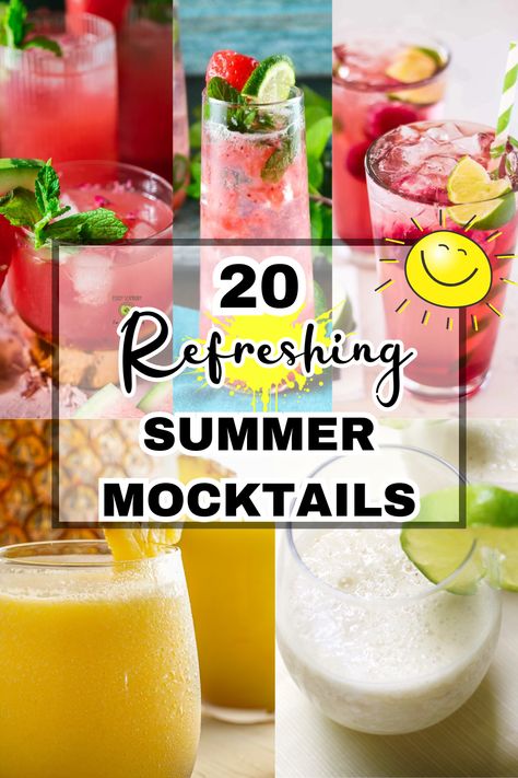 Summer 2024 is all about being sober curious. Enjoy these cocktail inspired mocktails without worry of a hangover. These alcohol-free beverages are perfect for sipping pool-side or during any of your BBQ's or summer parties. Vitamin Water Recipes, Pool Party Cocktails, Summer Sweet Treats, Summer Mocktail Recipes, Summer Mocktail, Refreshing Mocktail, Best Non Alcoholic Drinks, Summer Mocktails, Fun Party Drinks