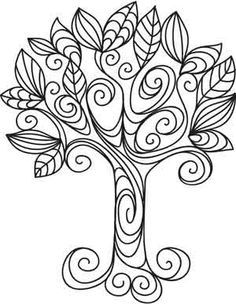 Teknik Quilling, Doodle Tree, Embroidery Tree, Easy Tattoo, Tree Doodle, Art Quilling, Urban Threads, Pola Sulam, Fantasy Book