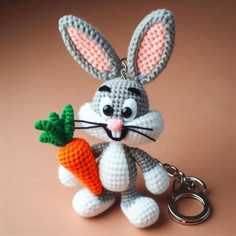 Keys Chain, Keychain Patterns, Keychain Amigurumi, Bunny Keychain, Minion Crochet, Mini Amigurumi, Keychain Pattern, Cute Amigurumi, Small Dolls