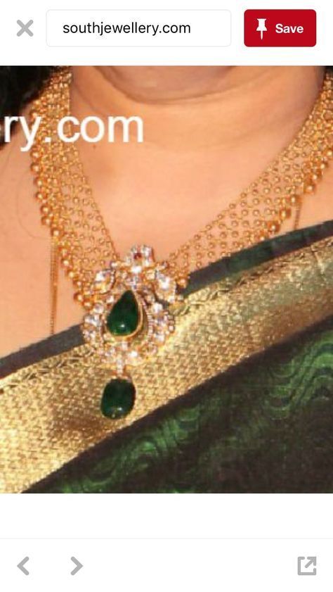 Polki Pendant, Pure Gold Jewellery, Gold Jewelry Simple Necklace, Beautiful Gold Necklaces, Diamond Tennis Necklace, Gold Necklace Indian Bridal Jewelry, Beaded Necklace Designs, Antique Bridal Jewelry, Antique Jewelry Indian