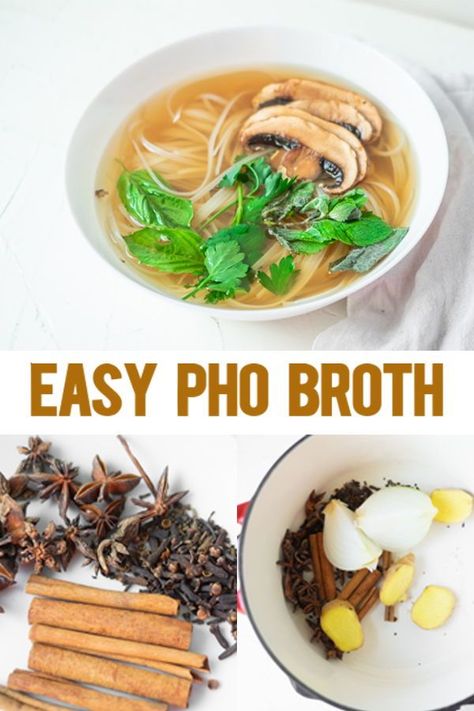 Veggie Pho, Vegetable Pho, Vegan Pho Recipe, Pho Soup Recipe, Vegetarian Pho, Vietnamese Noodle Soup, Easy Vietnamese Recipes, Pho Noodle Soup, Vegan Pho