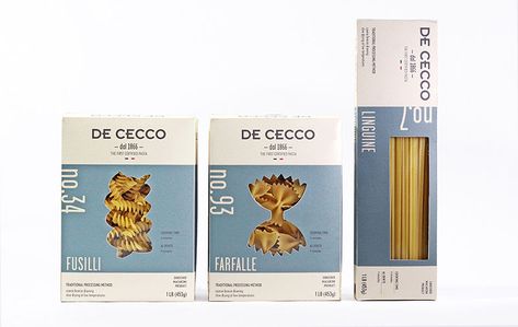 Food Packaging Design Inspiration, Pasta Packaging, Louise Fili, Pasta Box, Pasta Varieties, Visual Hierarchy, Diy Plant Hanger, Design Editorial, Food Packaging Design