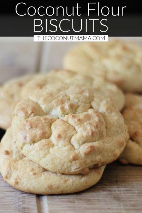 Coconut Flour Biscuits, Sour Cream Biscuits, Healthy Biscuits, Flour Biscuits, Grain Free Breakfast, Low Oxalate, Candida Recipes, Baking With Coconut Flour, Low Carb Biscuit