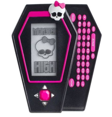 toys for girls age 8 | On the coattails of the Twilight phenomenon comes the iCoffin Handheld ... Monster High Toys, Moster High, Cocoppa Wallpaper, Monster High Art, Tech Toys, Pink Y2k, Scene Kids, Cool Tech, Monster High Dolls