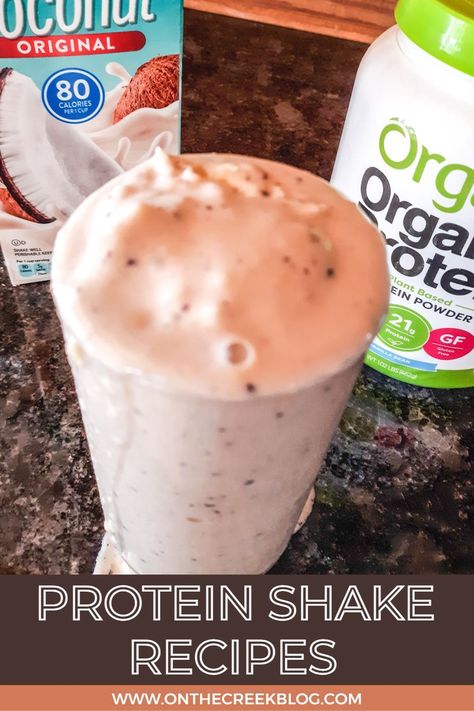 3 recipes for great protein shakes! #proteinshake #proteindrink #orgain #pbfit #orgainprotein #orgainproteinshake #pbfitshake #frozenproteinshake #frozenshake Protein Powder Drink Recipes, Organic Protein Powder Recipes, Protein Powder Recipes Shakes, Best Vegan Protein Powder, Best Whey Protein Powder, Protein Powder Smoothie, Best Whey Protein, Organic Protein Powder, Best Vegan Protein