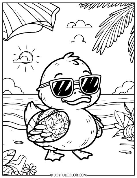 Free Printable Animal Coloring Pages Duck Coloring Pages, Minion Coloring Pages, Summer Coloring, Farm Animal Coloring Pages, Valentine Coloring Pages, Spring Coloring Pages, Summer Coloring Pages, Dinosaur Coloring, Valentine Coloring