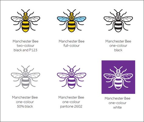 The bee | University brand | StaffNet | The University of Manchester Manchester Bee, Working Bee, Bee Images, Taurus Tattoos, University Of Manchester, University Logo, The Bee, Visual Identity, One Color