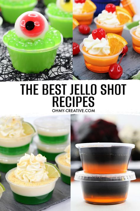 Grape Jello Shots, Best Jello Shot Recipes, Party Jello Shots, Mojito Jello Shots, Tequila Jello Shots, Blue Hawaiian Jello Shots, Rum Jello Shots, Candy Corn Jello Shots, Halloween Party Menu