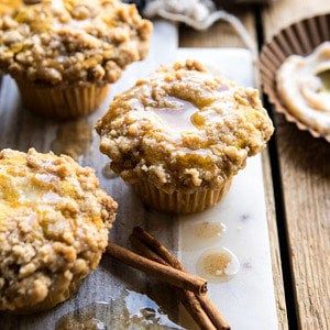 Moist Pumpkin Muffins, Pumpkin Coffee Cake, Half Baked Harvest Recipes, Cinnamon Honey Butter, Pumpkin Coffee Cakes, Coffee Cake Muffins, Cinnamon Honey, Cake Muffins, Low Carb Muffins