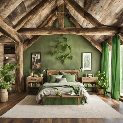 In a rustic haven where time takes a gentle pause, Wooden echoes weave tales in sage green repose. Minimalist plants whisper secrets in tranquil repose. Sage Green House Interior Aesthetic, White Rustic Bedroom, Minimalist Plants, Sage Green House, Forest Room, Castle Bedroom, Sage Green Bedroom, Wooden Room, House Vibes