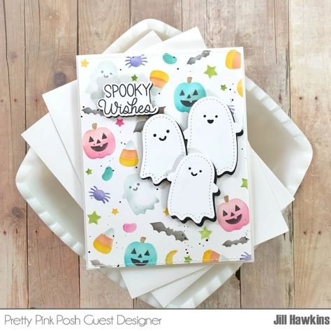 Pretty Pink Posh–Halloween Release! Blog Hop! – fastest turtle… Pretty Pink Posh Halloween, Cardstock Cards, Digital Inspiration, Tree Stencil, Halloween Words, Hot Foil Stamping, Pretty Pink Posh, Halloween Magic, Halloween Paper