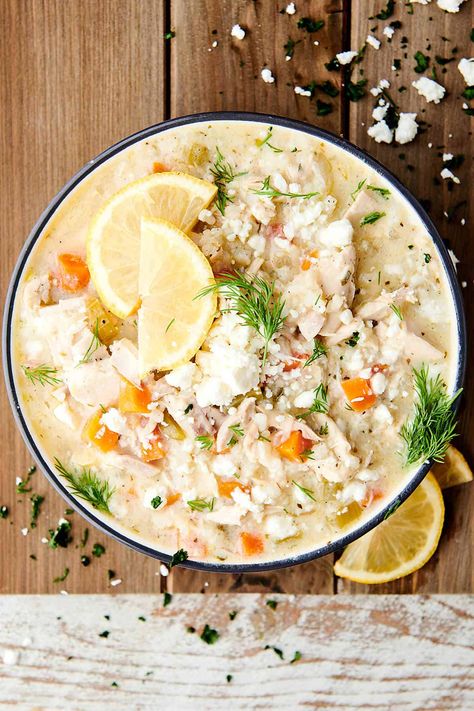 Lemon Rice Soup - with Rotisserie Chicken - 15-Minute Prep! Egg Drop Wonton Soup Recipe, Chicken Wild Rice Soup Easy, Mexican Chicken And Rice Soup, One Pot Mexican, Rotisserie Chicken Soup, Lemon Rice Soup, Wonton Soup Recipe, Mexican Chicken And Rice, Greek Orzo Salad