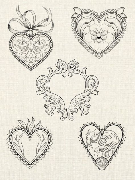 Heart Shin Tattoo, Victorian Heart Tattoo, Ornate Heart Tattoo, Heart Frame Tattoo, Corazon Tattoo, Sacred Heart Art, Sacred Heart Tattoos, Framed Tattoo, Herz Tattoo