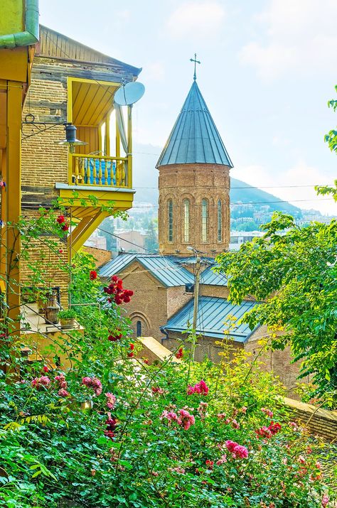 The Bethlehem Churches at the foot of Narikala Fortress in Tbilisi Plan A Trip, People Fall In Love, Picture Credit, Interactive Map, House Architecture Design, Local Guide, Cover Pics, Bethlehem, Old City