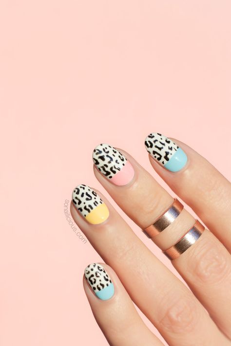 Nagellack Trends, Leopard Print Nails, Leopard Nails, Nail Art Gel, Print Nails, Animal Print Nails, Spring Nail Art, Neon Nails, Pastel Nails