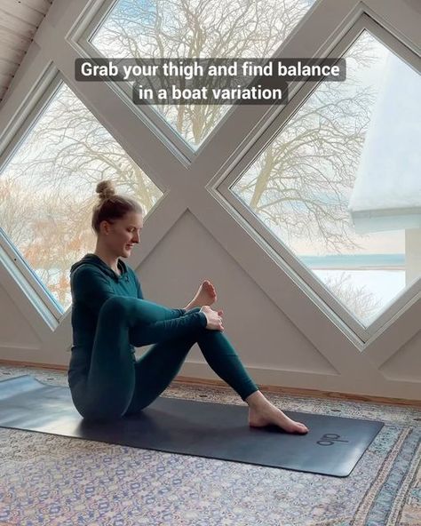 Dr. Svenja Borchers | Neurocentric Yoga on Instagram: "ᵂᴱᴿᴮᵁᴺᴳ Double pigeon pose can be quite intense but try these exercises first: ✨ Standing and seated figure 4: creating space in your hip joint by slight traction of your thigh bone away from your joint feels so good. ✨ Figure 4 seated but make it fun balancing in boat pose 😁 👉🏼 rotating your other hip will make your brain focus on the other side and it might release the side you are stretching more. 👉🏼 fire it up by work in your other hip flexor 🔥 ✨ Find a double pigeon pose that works for you. If it’s too intense placing your knee on top of your foot, you can place it just in front of your foot onto the mat. Stay for a bit and breathe. ✨ Feels okay? Then work on folding forward: 👉🏼 Sliding your spine side to side will calm yo Double Pigeon Pose, Yoga Teacher Resources, Boat Pose, Yoga For Balance, Pigeon Pose, Hip Flexor, Create Space, Yoga Teacher, The Other Side