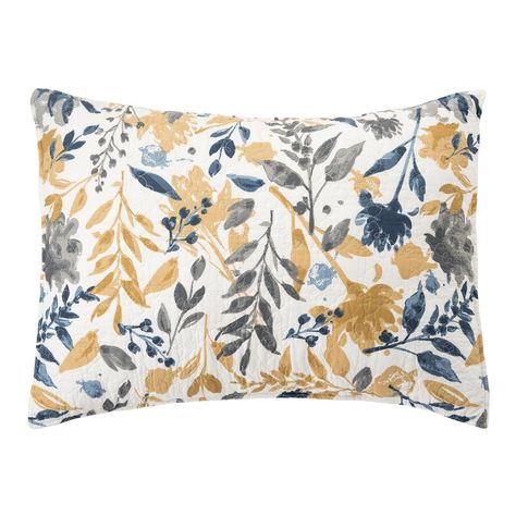 Springtime Aesthetic, Navy Bedding, Duvet Covers Yellow, King Quilt Sets, Cotton Quilt Set, Blue Yellow Grey, Butterfly Pillow, Medallion Quilt, Coverlet Set