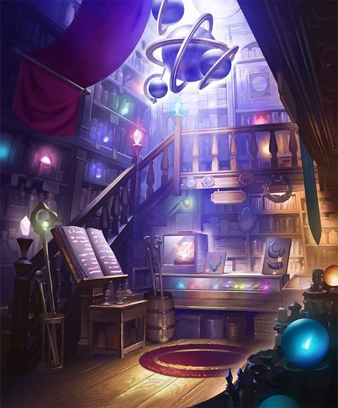 Card: Arcane Item Shop Magic And Mystery, The Comfort Zone, Fantasy Rooms, Japon Illustration, Fantasy Places, Fantasy Setting, Fantasy Art Landscapes, Fantasy Concept Art, Environment Concept Art