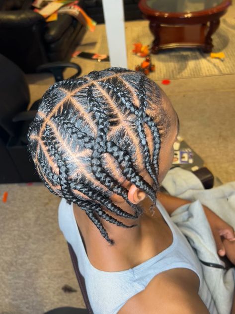 #braids #braidsformen #menshair #cornrows Zigzag Popsmoke Braids, Criss Cross Braids Men, Stud Hairstyles Braids, Pop Smock Braids Boy, Different Hairstyles Men, Popsmoke Braids Men, Creative Box Braids, Boy Hairstyles Braids, Cornrow Hairstyles For Black Men