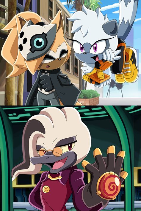 Tangle And Whisper, Tangle The Lemur, Whisper The Wolf, Sonic Satam, Sonic The Hedgehog Art, Sonic Mania, Hedgehog Movie, Sonic Heroes, Sonic Friends