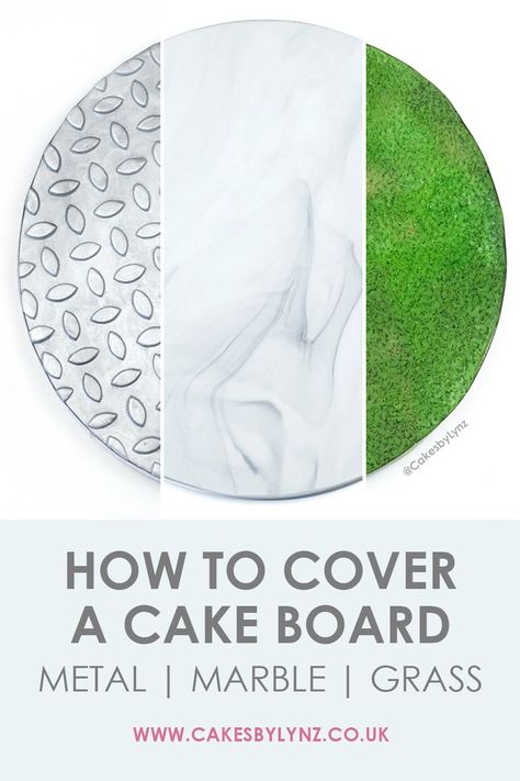 How to cover a cake board in fondant to look like metal, marble and edible grass - Cake Decorating Illusion Cakes, Grass Cake, Edible Grass, Novelty Birthday Cakes, Cake Boards, Delicious Cake Recipes, Cake Board, Cake Decorating Tutorials, Perfect Cake