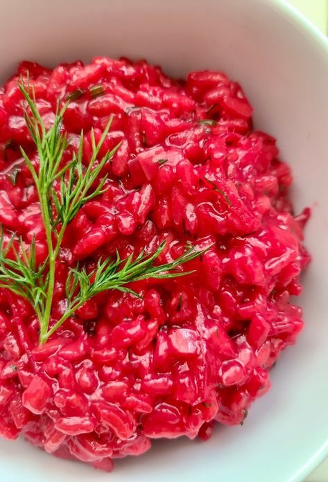 Beet Risotto - Ugly Vegan Kitchen Beetroot Risotto, Beet Risotto, How To Make Beets, Vegan Vibes, Creamy Rice, Risotto Recipe, Mushroom Risotto, Risotto Recipes, Creamy Mushrooms