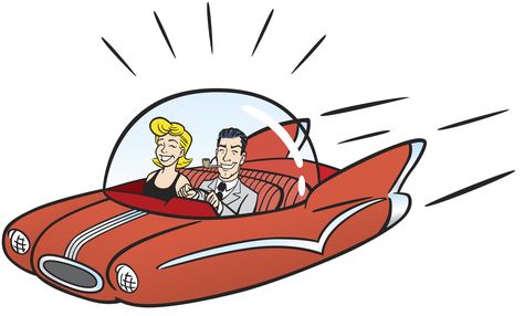 Clipart Future Flying Cars, Dieselpunk Vehicles, Cartoon Car Drawing, Car Clipart, Science Fact, The Jetsons, Flying Car, Art Poster Design, Car Illustration