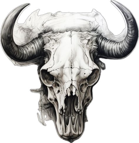 tattoo of a bull skull by release852 Black Work Tattoo Flash, Bull Art Drawing, Deer Skull Drawing, Bull Skull Tattoo, Cow Skull Tattoos, Black Work Tattoo, Bull Skull Tattoos, Full Sleeve Tattoo Design, Bull Tattoos