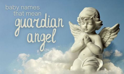 This list of baby namess that mean guardian angel is filled with a unique selection of optionsn for both boys and girls. Take a look! #babynames #boynames #girlnames Angel Names And Meanings, Names That Mean Angel, Angelic Female Names, Angels Names In Islam, Names Of Angels And Their Duties, E Baby Girl Names, Boy Name Meanings, Beautiful Baby Girl Names, Feminine Names