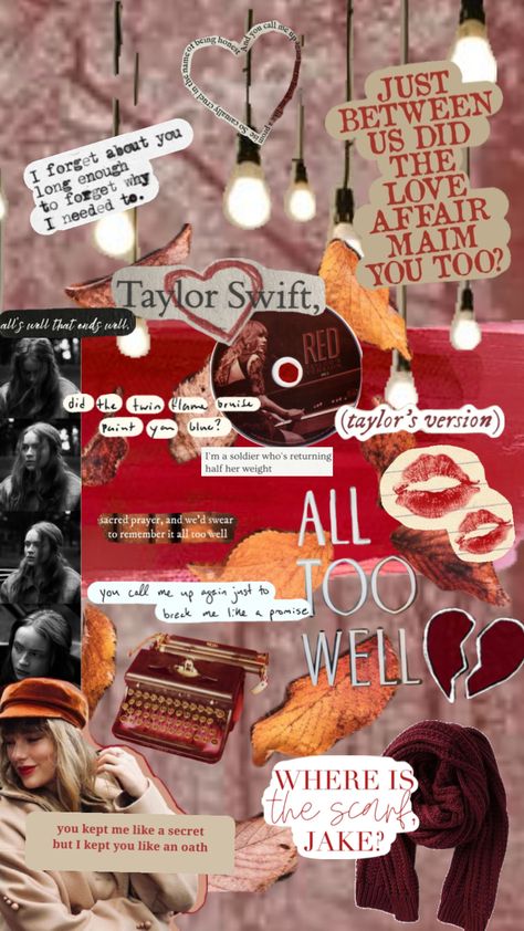 Between Us, All Is Well, Red Aesthetic, Twin Flame, Love Affair, Music Lyrics, Your Aesthetic, Mood Board, Taylor Swift