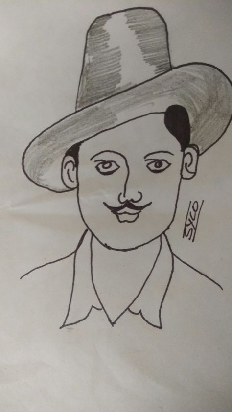 Sahid Bhagat Singh Bhagat Singh Drawing, Perspective Drawings, Bhagat Singh, Perspective Drawing, Drawing Easy, My Photo Gallery, Drawing Sketches, Easy Drawings, Photo Gallery