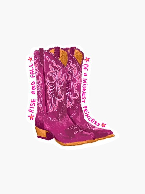 "chappel roan rise and fall of a Midwest princess cowboy boots" Sticker for Sale by scarlett-elisex Chappel Roan Stickers, Chappel Roan, Midwest Princess, Notebook Stickers, Cool Stickers, Cowboy Boots, Cowboy, Notebook, Marketing