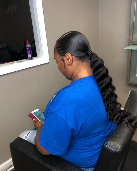 Ponytail With Crimps, Crimp Ponytail, Crimped Ponytail, Ponytail With Swoop, Sleek Ponytail, Crimping, Website Link, Natural Hair Care, Fashion Killa