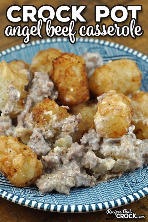 Casserole For Two, Best Gravy Recipe, Beef Crockpot, Tater Tot Casserole, Beef Casserole Recipes, Crockpot Recipes Beef, Crockpot Dishes, Crock Pot Soup, Crock Pot Slow Cooker