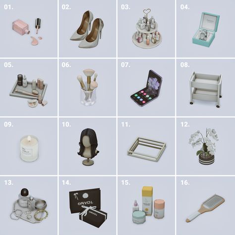 Ts4 Makeup Clutter, Sims 4 Cc Makeup Brushes, Sims 4 Cc Vanilla Furniture, Sims 4 Shoes Clutter Cc, Room Clutter Sims 4 Cc, Sims 4 House Accessories, Sims Objects Cc, Sims 4 Cc Makeup Decor, Party Cc Sims 4