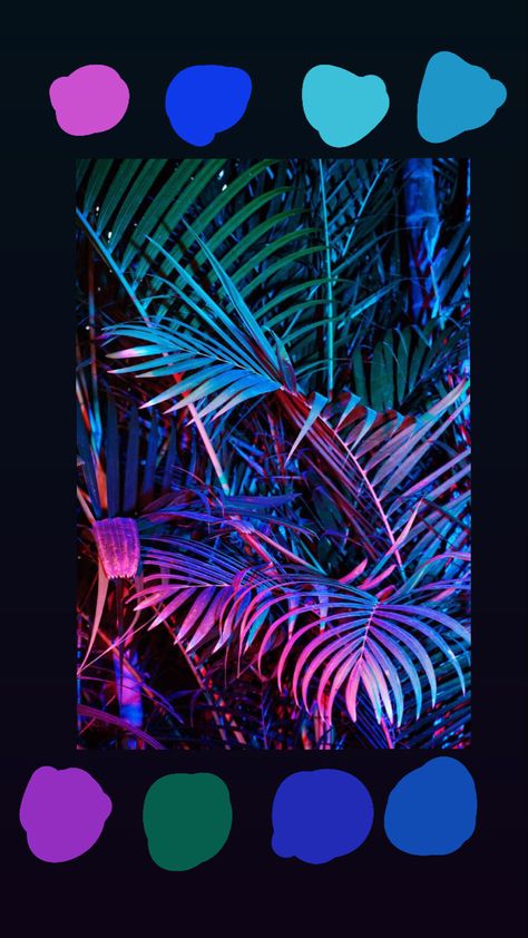 Jungle Color Scheme, Nightclub Color Palette, Kitsch Color Palette, Night Club Color Palette, Song App, Pmu Room, Chameleon Color Palette, Jungle Color Palette, Jewel Tones Color Palette