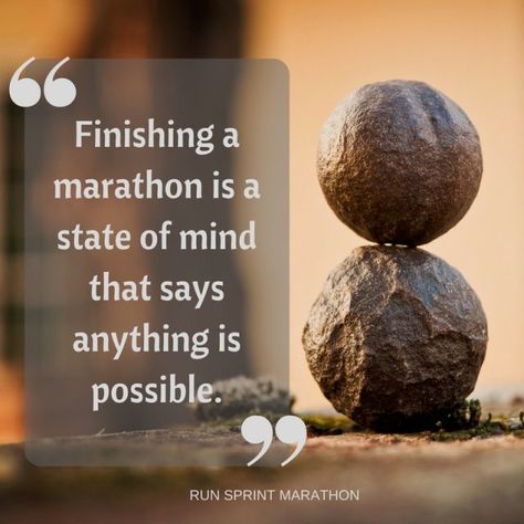 Marathon Quotes - Finishing a marathon is a state of mind that says anything is possible. Marathon Finisher Quotes, Marathon Quotes Inspirational, Marathon Motivation Quotes, Marathon Running Motivation, Marathon Training Quotes, Congrats Quotes, Marathon Quotes, Marathon Inspiration, Running Motivation Quotes