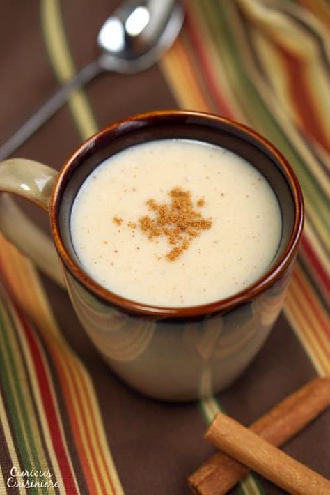 Mexican Atole (Warm Cornmeal Drink) • Curious Cuisiniere Mexican Atole Recipe, Mexican Atole, Champurrado Recipe, Atole Recipe, Mexican Drinks, Mexican Cooking, Mexican Dessert, Hispanic Food, Canned Corn