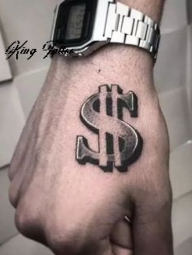 Dollars Tattoo Design, Small Money Tattoo, Money Symbol Tattoo, Money Bag Tattoo Design, Moneybag Tattoos, Money Tattoo Designs, Tato Jam, Money Sign Tattoo, Dollar Sign Tattoo