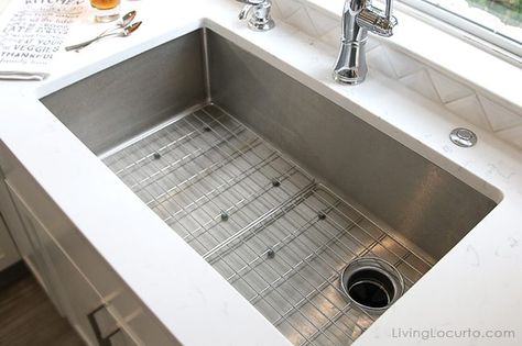 Modern Farmhouse Sink, Modern Farmhouse White Kitchen, Farmhouse White Kitchen, Modern Farmhouse Makeover, White Kitchen Farmhouse Sink, Wayfair Kitchen, Farmhouse Makeover, Single Basin Sink, Stainless Steel Sink