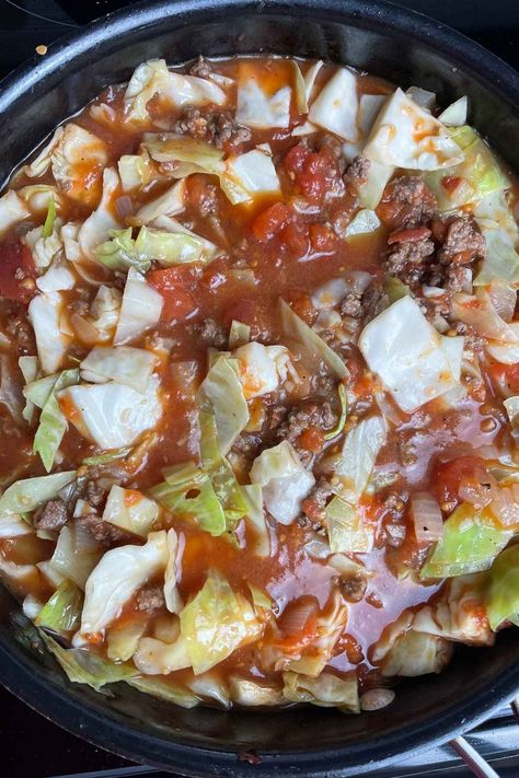 Cabbage Rotel Hamburger, Hamburger With Cabbage Recipes, Unwrapped Cabbage Rolls, Cabbage Wrap For Inflammation, Stuff Cabbage Casserole Recipes, Hamburger Meat And Cabbage Recipes, Chopped Cabbage Recipes, Hamburger Cabbage Recipes, Cabbage Hamburger Recipes