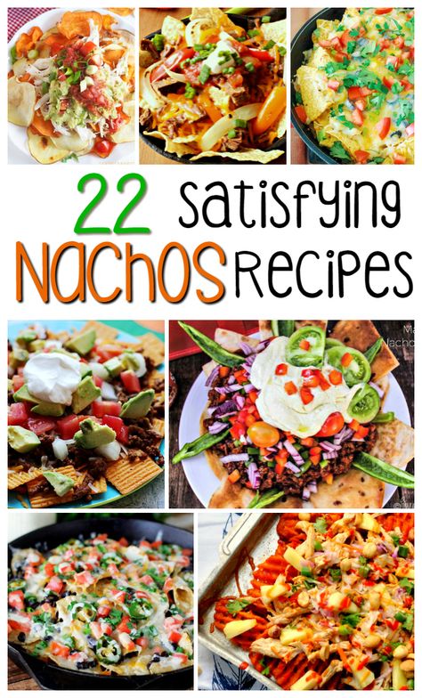 22 Satisfying Nachos Recipes Nachos Recipes, Nachos Recipe Easy, Mexican Appetizers, Yummy Salads, Peach Syrup, Nachos Recipe, Appetizer Bites, Mouthwatering Recipes, Snack Attack