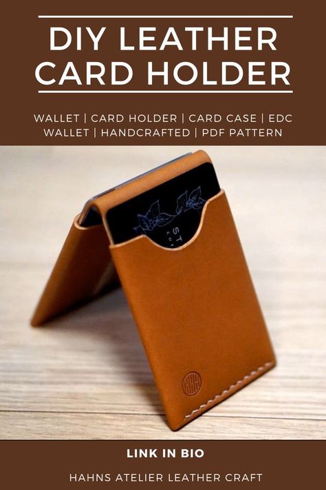 WALLET | CARD HOLDER | CARD CASE | EDC WALLET | HANDCRAFTED | PDF PATTERN Diy Leather Card Holder, Leather Card Holder Pattern, Wallet Pattern Free, Diy Leather Working, Diy Leather Wallet, Edc Wallet, Leather Pouches, Diy Leather Bracelet, Diy Leather Projects