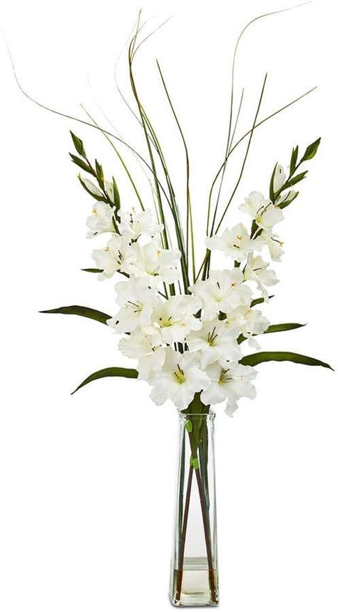 Tall Vase Flower Arrangements For Home, Fork Calligraphy, Tall Vase Flower Arrangements, Tall Vase Arrangements, Tall Flower Arrangements, John Richard Collection, Large Flower Arrangements, Gladioli, Artificial Floral Arrangements