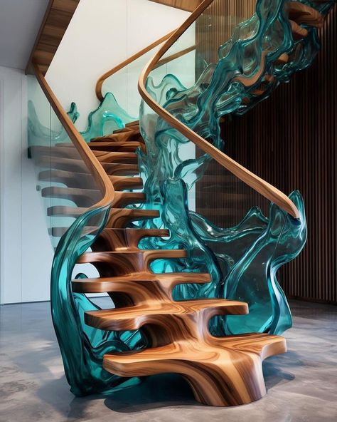 Stair Design, Glamorous Interiors, Fantasy Furniture, Unique Furniture Design, House Vibes, Unique House Design, Modern Staircase, Dream House Rooms, Funky Furniture