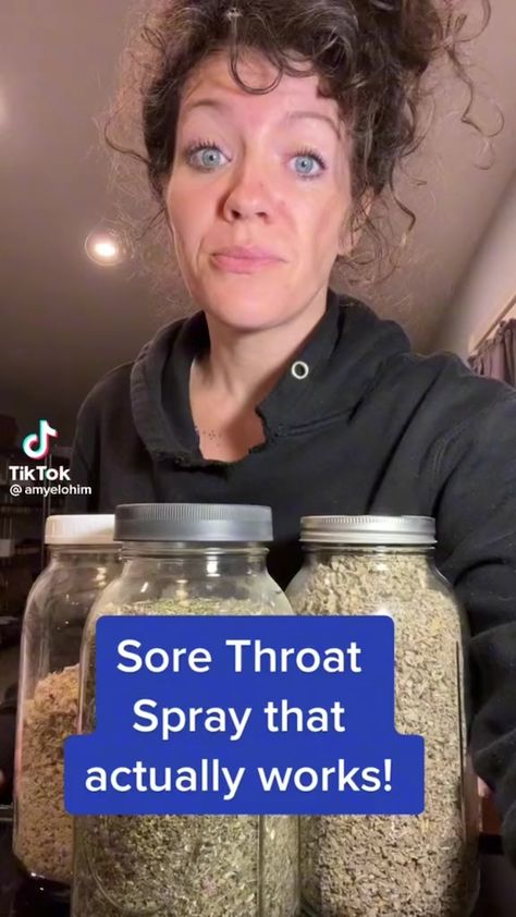 #amyelohim #sorethroatspray #homemade #diy #natural #naturalhealth | Nykki Bee | Nykki Bee · Original audio Herbs For Sore Throat, Sore Throat Spray, Medicinal Herbs Remedies, Herbal Medicine Cabinet, Herbal Medicine Recipes, Herbal Remedies Recipes, Throat Spray, Medical Herbs, Losing 40 Pounds