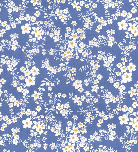 Blue Ditsy Floral Cotton Poplin Fabric White Floral Fabric, Blue Floral Fabric, Sew Your Own Clothes, Small Floral Print, Ditsy Print, Floral Craft, Floral Prints Pattern, Dressmaking Fabric, Print Inspiration